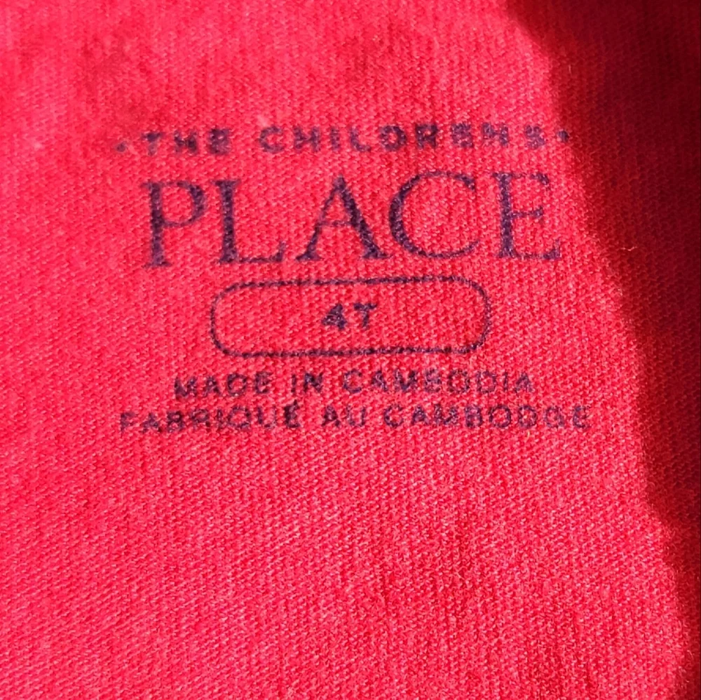 The Children's Place Red and White Short Sleeve Tee